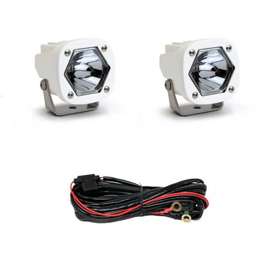 S1 White Laser Auxiliary Light Pod Pair